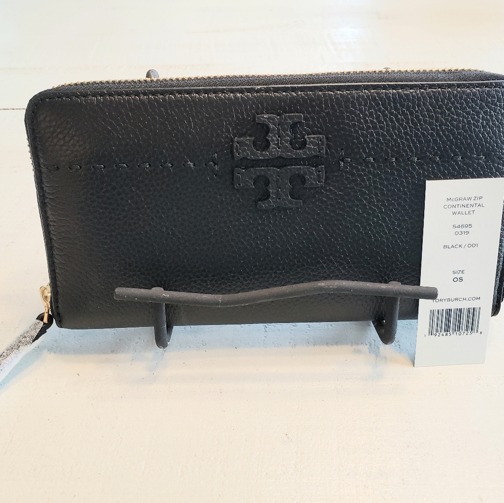 Tory Burch Black Continental Wallet